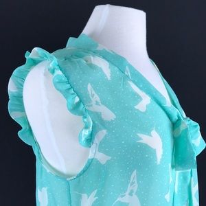 Eyelash Couture Mint Hummingbird Top